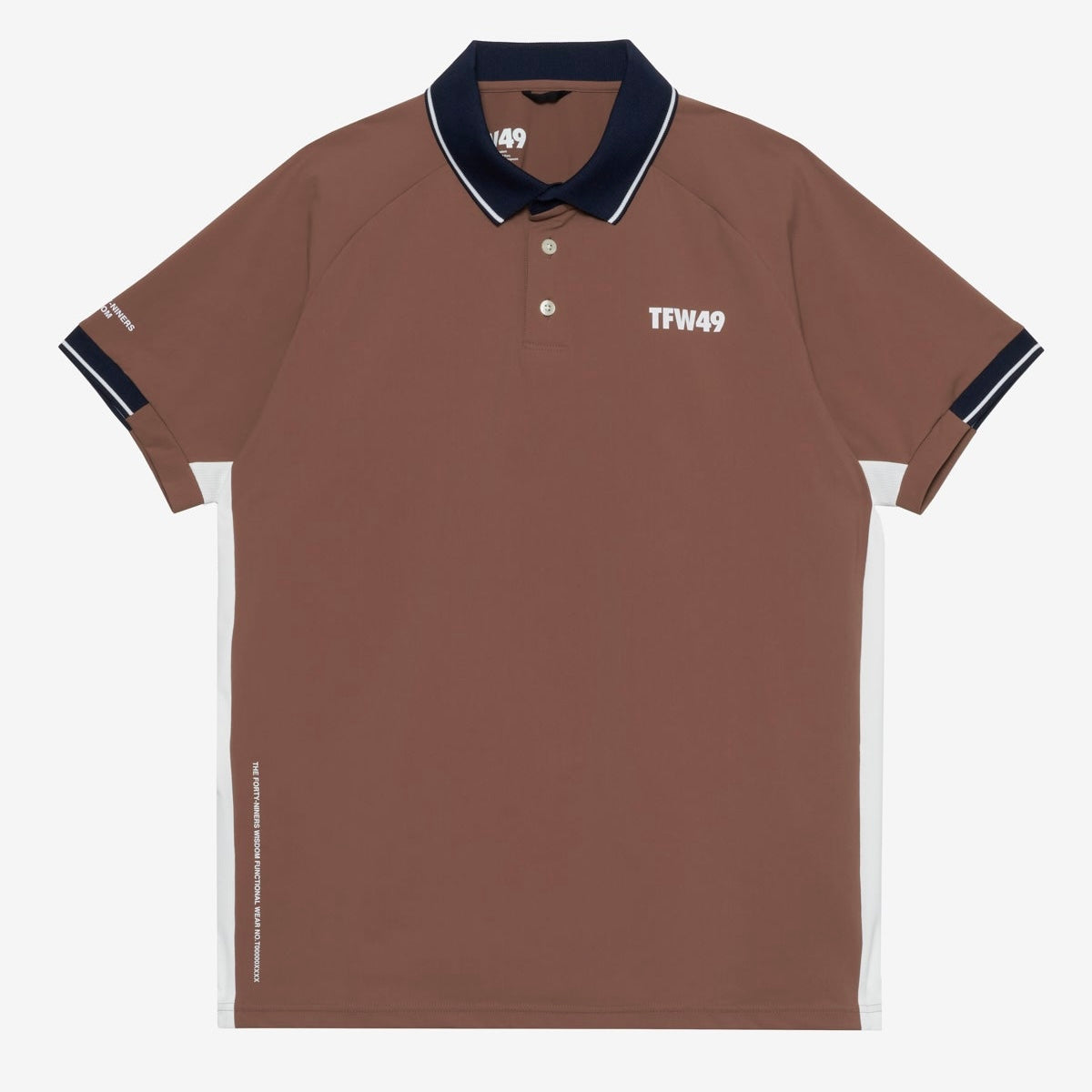 TFW49 LINE SLEEVE POLO ブラウン – ラウンドコード