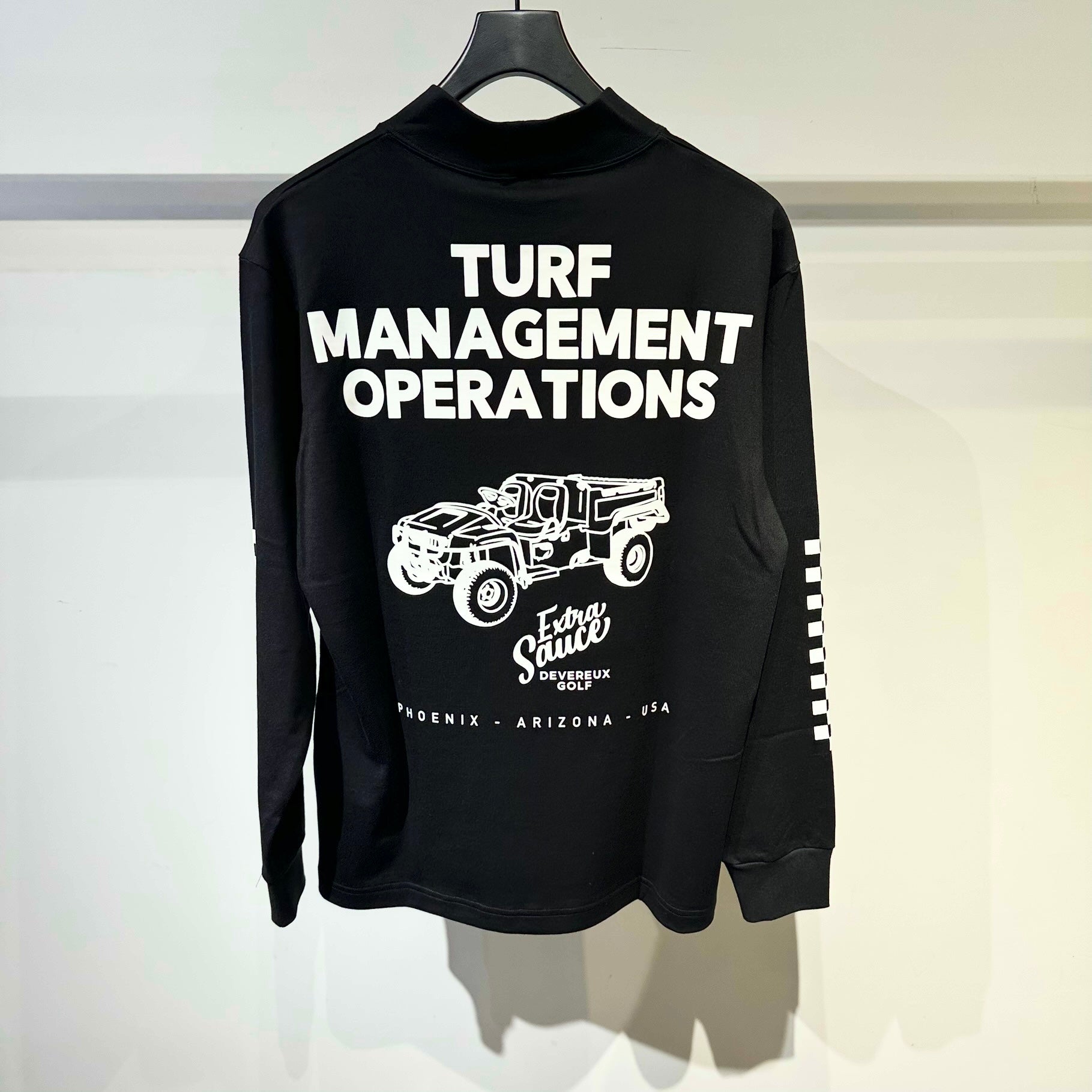 ゴルフ メンズ DEVEREUX トップス 長袖 シャツ（Mサイズ） DEVEREUX GOLF 長袖モックネック ブラック – ラウンドコード